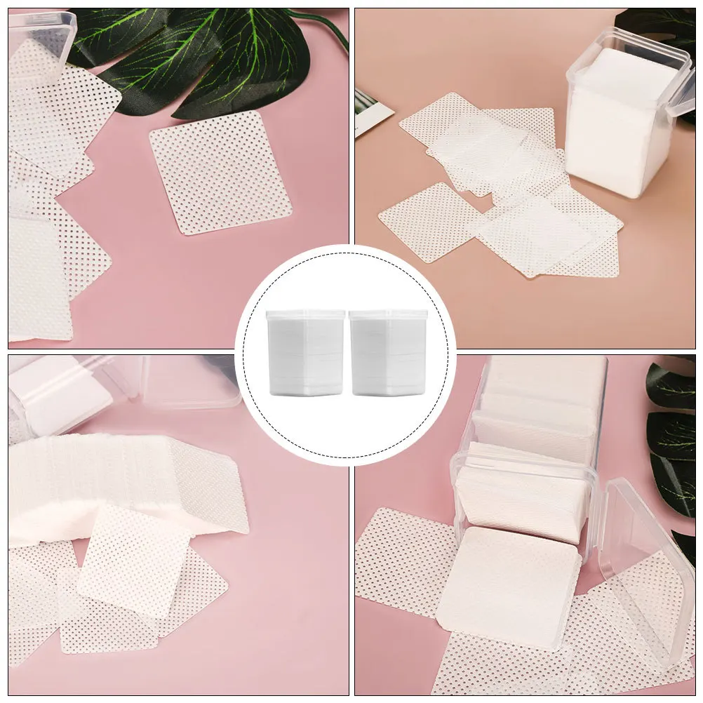 

2 Boxes Lash Extension Glue Wipes Cotton Pads Premium Non-Woven Fabric For Salon Nail Art Cleaning Tool Manicure Remover Wipe