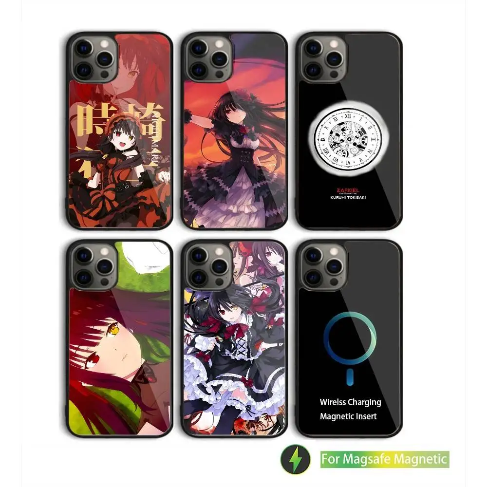 

Tokisaki Kurumi Phone Case For iPhone 16,15,14,13,12,11,Pro,Max,Plus,Mini,SE New Magsafe Magnetic Wireless Charging