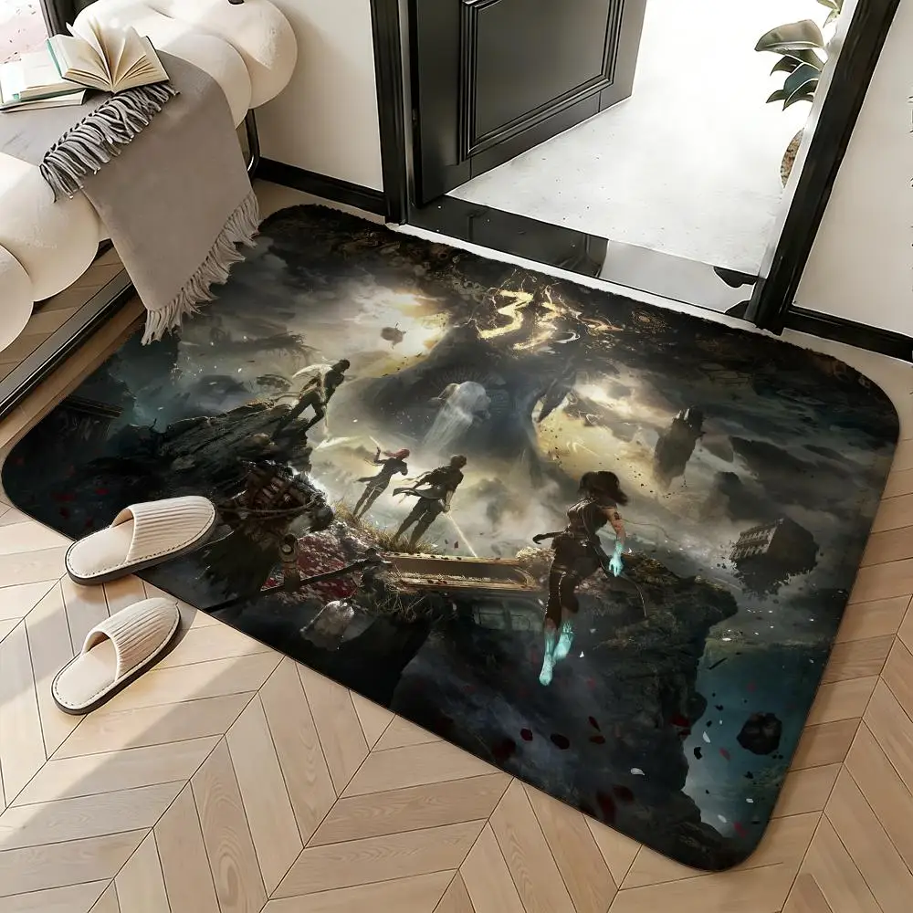 Soft Absorbent Non-Slip Rug Game Clair Obscur Expedition 33 Floor Mat Home Decor Doormat Bedroom Floor Mat Shower Carpet