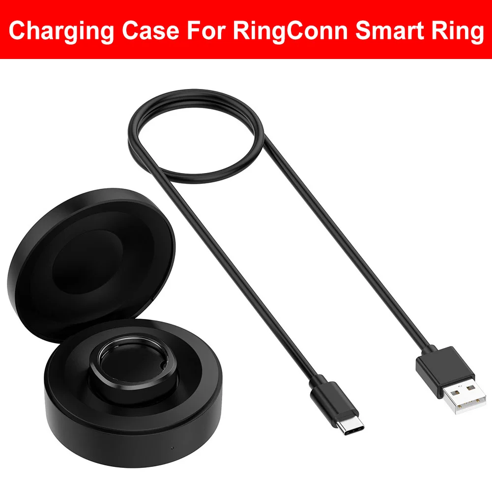 590mAh Smart Ring Charging Compartment Type-C Port Replacement Charger Case Charging Box for RingConn Smart Ring Accessories