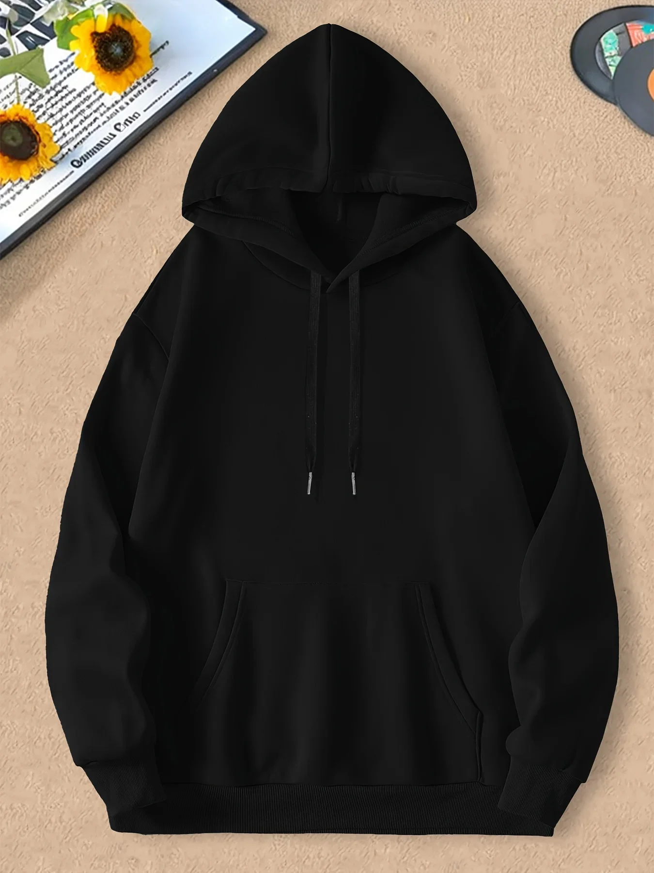 Happy Mind Happy Life Hoodie Men Smile Face Streetwear Positive Vibes Pullover,back  Printed Patterns,  Hoodies