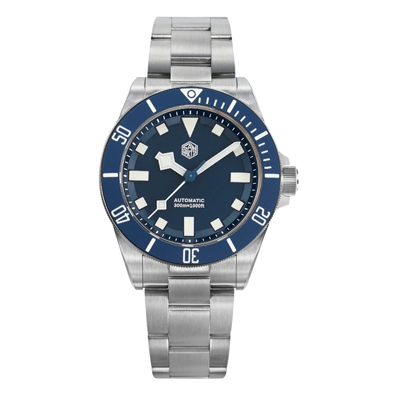 San Martin Grade5 Titanium Watch SN0121TD PT5000/ST2130 Automatic Movement Watch 300M Waterproof Adjustable Clasp Wristwatch image 3