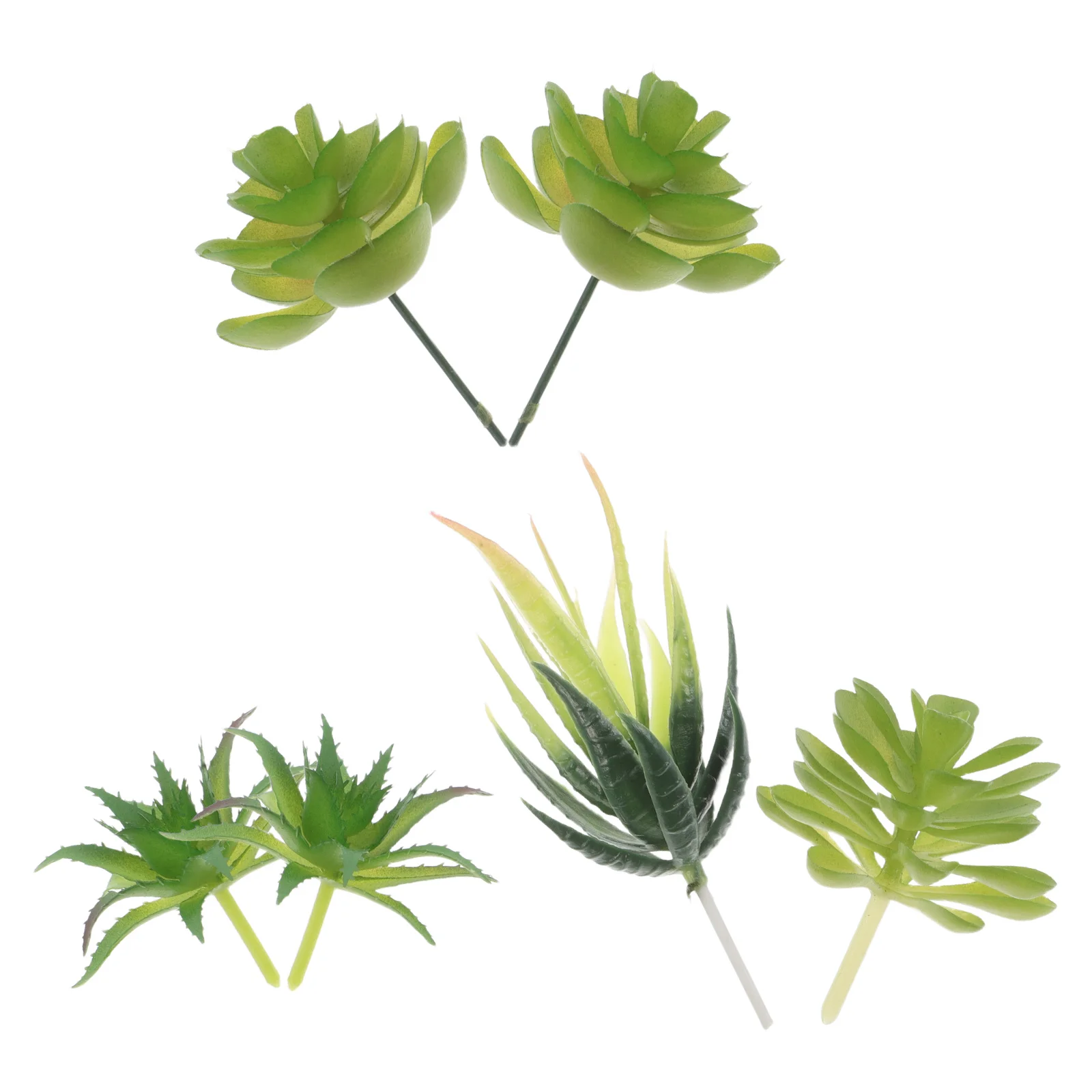 

6pcs Fake Succulent Plants Mini Plastic Potted Succulents Decorative Faux Small Plants Cute Miniature Greenery For Office Desk