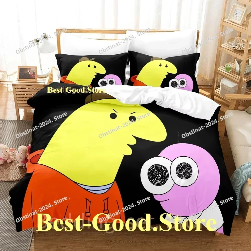 2024 Smiling Friends 3D Print Comforter Bedding Set,Duvet Cover Bed Set Quilt Cover Pillowcase,King Queen Size Bedding Set Kid