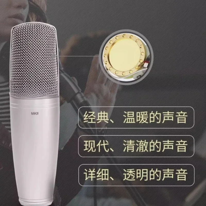 H8A large diaphragm condenser microphone live streaming host Karaoke musical instrument recording singing