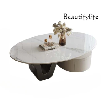 Italian minimalist style living room household coffee table small apartment high sense Nordic modern simple designer tea table