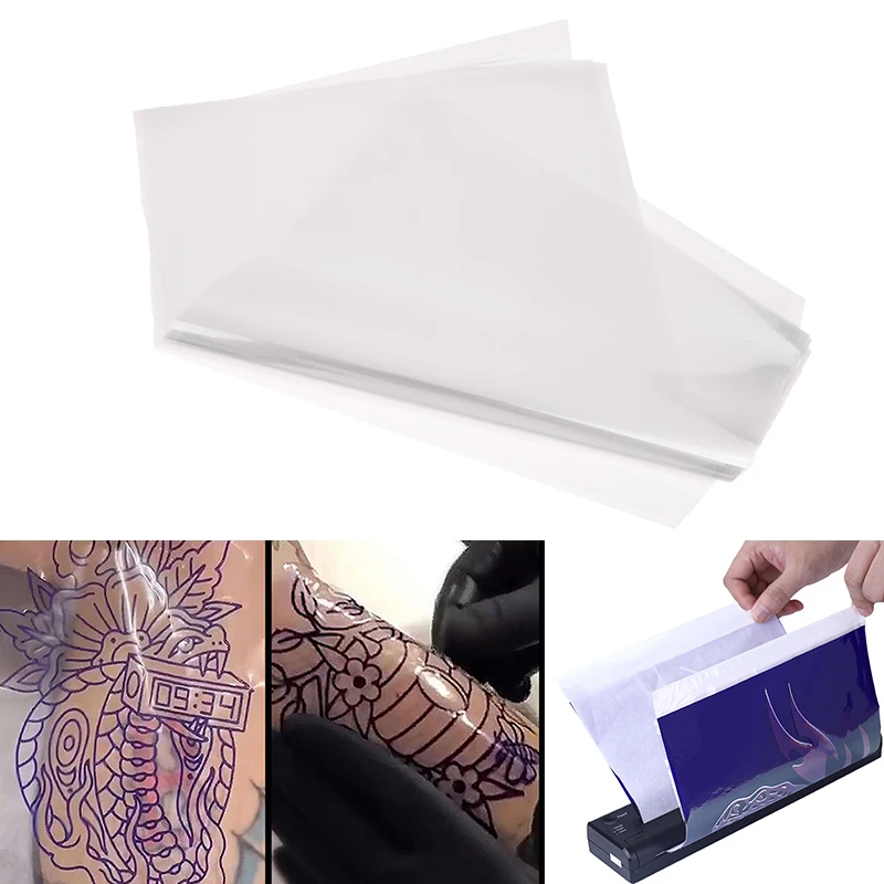 50 Stuks Tattoo Transfer Papier Kopieer Carbon Calqueerpapier Thermische Overdracht Papier Tattoo Copier Stencil Accessoires