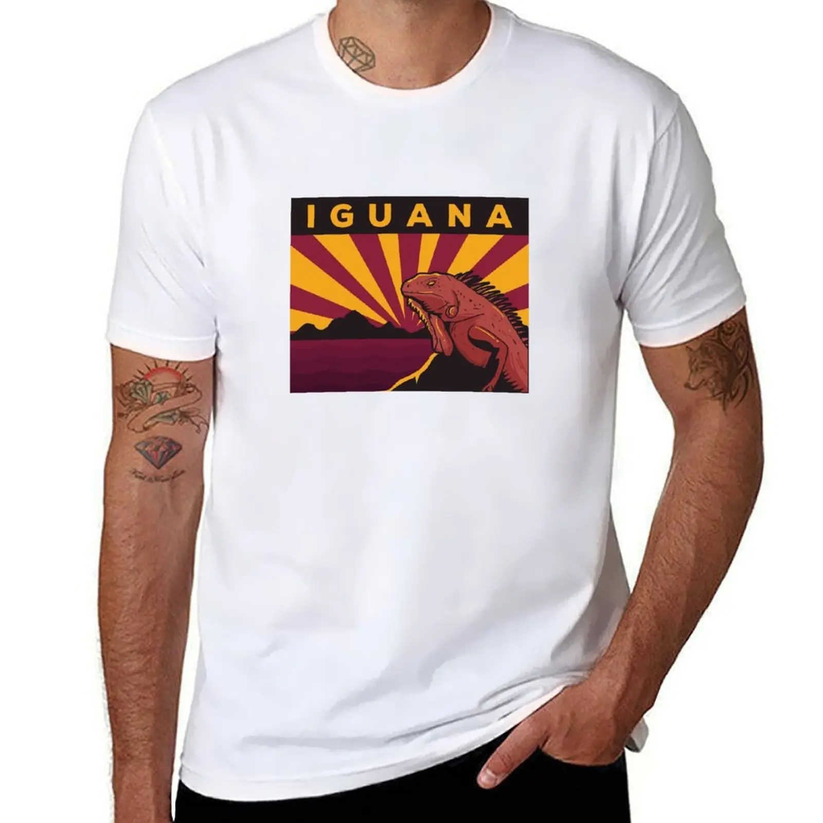 

Iguana Reptile Animal Logo T-Shirt cotton t shirt man t shirt man cotton T-Shirt