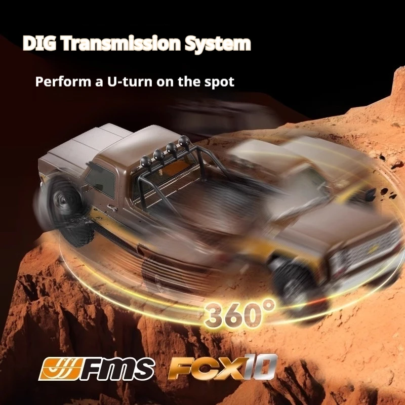 FMS FCX10 1/10 Control remoto Rock Crawler 4WD listo para correr 2,4 GHz 35 km/h camión todoterreno sin escobillas modelo regalo entusiasta