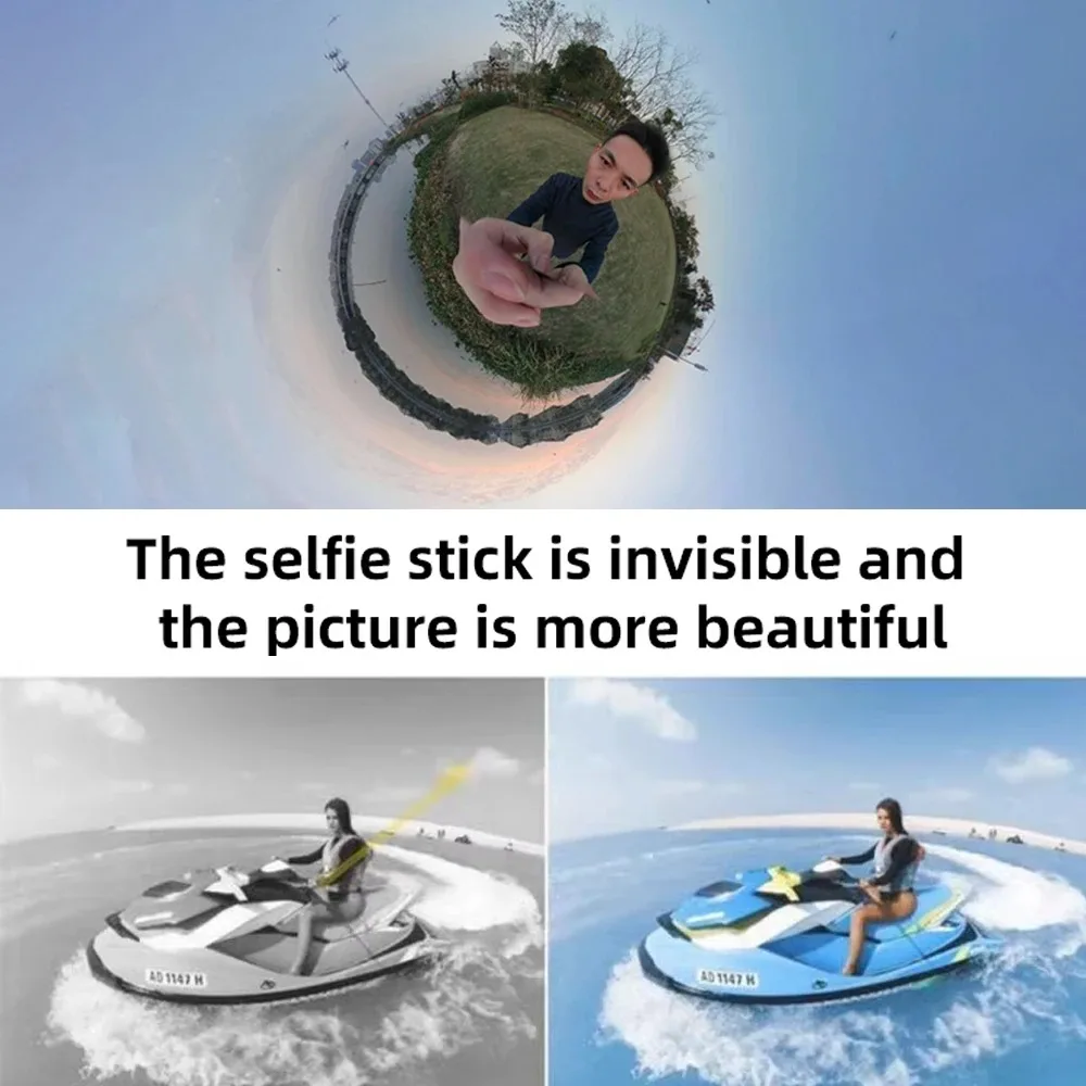 3M Carbon Fiber Scalable Monopod Extended Edition Invisible Selfie Stick For Insta360 X3 X2 For Go Pro 9 10 11 12 Stick Tripod