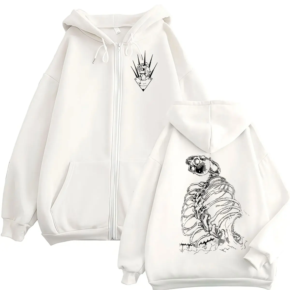 Eren Yeager Anime Attack on Titan Zipper Hoodie Men Women Vintage Fashion Pullover Sweatshirt Clothing Long Sleeve Coats Hooded