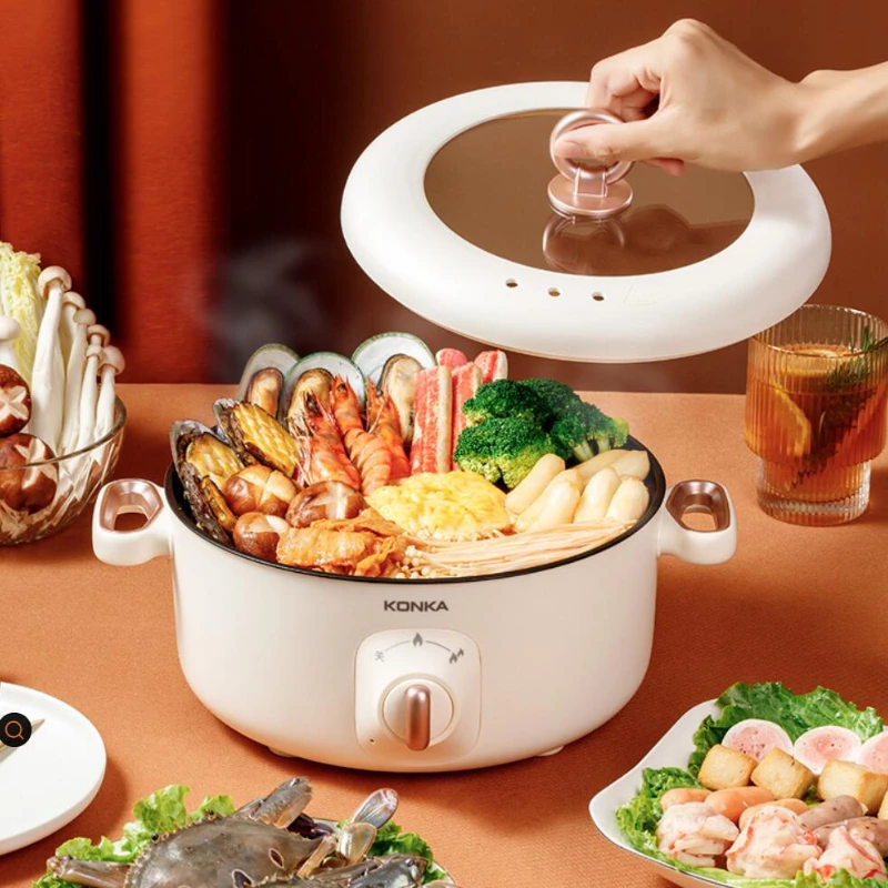 หม้อต้มไฟฟ้า220V 5L ความจุมากหม้อไฟฟ้าเครื่องใช้ไฟฟ้าในครัว