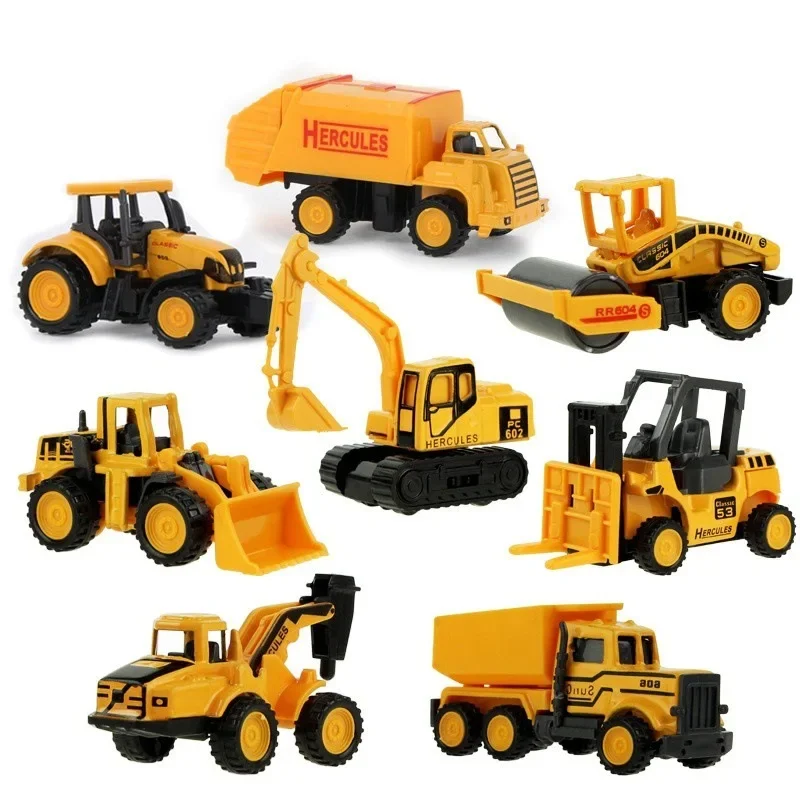 8 Styles Baby Engineering Cars Toy Boys Girls Imitation Inertial Engineering Car Children Toy Alloy Excavator Gift 2023 New Toy