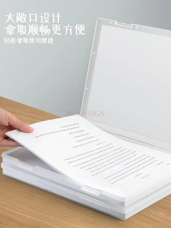3pcs File holder, file shelf, file frame, transparent file box, storage box, transparent desktop storage and organization tool