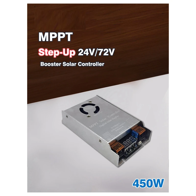 MPPT 450W Booster Solar Controller 12V-50V Step-Up Charging For 24V36V48V60V72V Lifepo4 Lithium Lead-Acid Gel Battery Durable