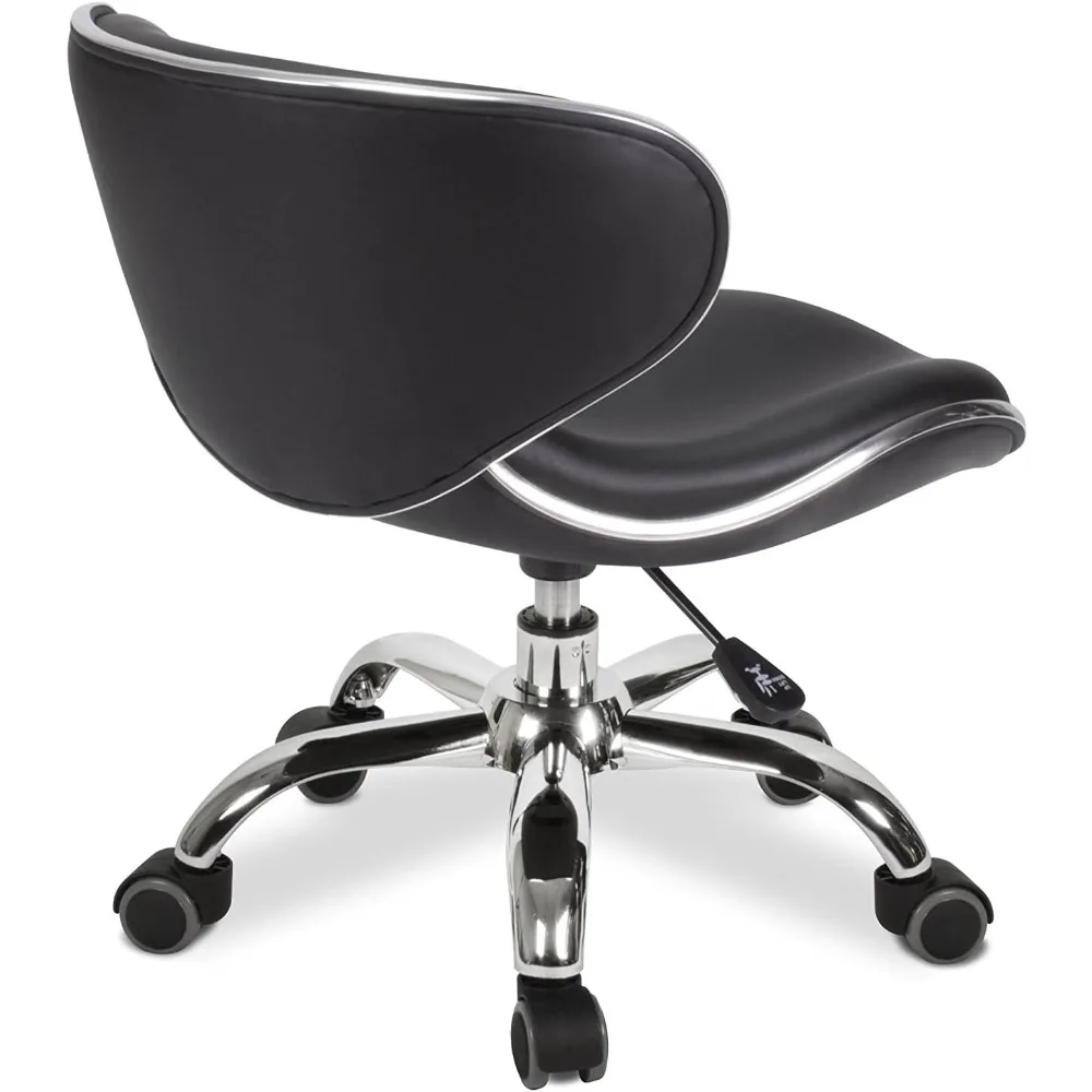 MAYAKOBA UMI เก้าอี้สตูลสั้น (สีดำ), เบาะนั่งแบบมีล้อปรับความสูงได้ 13-15 ซม., เหมาะสำหรับห้องเด็กเล่น, ทำสวนในบ้าน, ห้องครัว