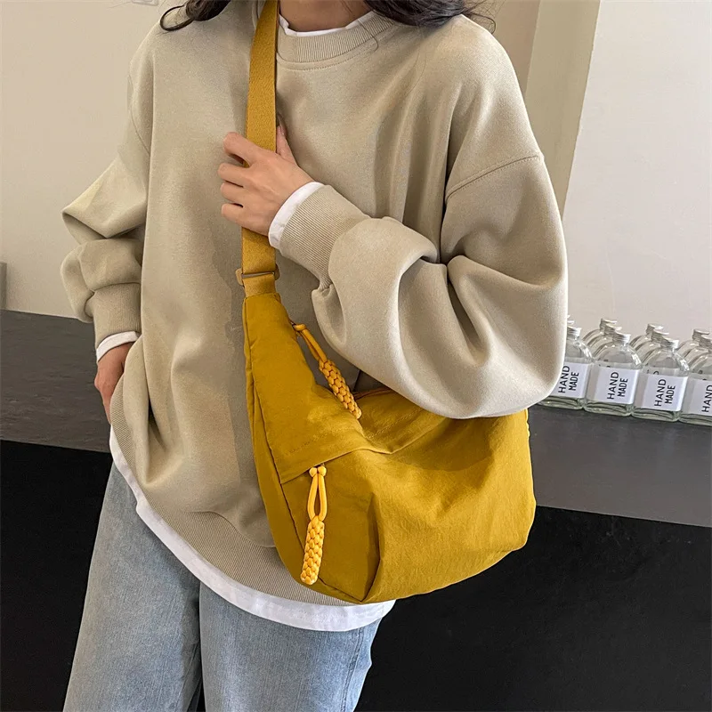 Nylon fabric women's crossbody bag new large capacity women's single shoulder casual versatile tote bag