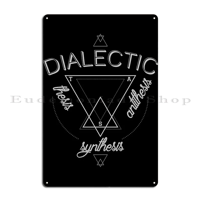 Dialectic Metal Sign Create Designs Home Vintage Wall Cave Tin Sign Poster