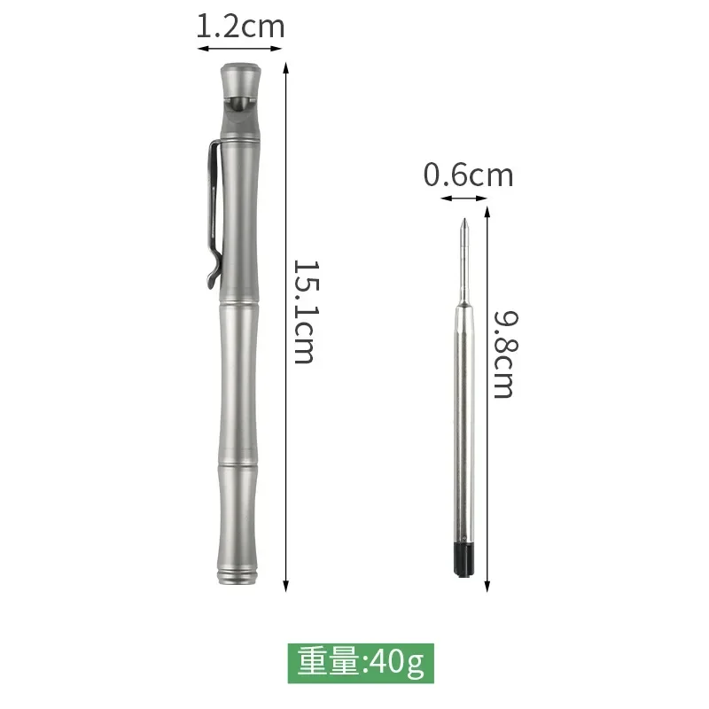 Mini penna tattica per autodifesa in lega di titanio EDC con collezione che scrive strumenti EDC portatili multifunzionali per esterni