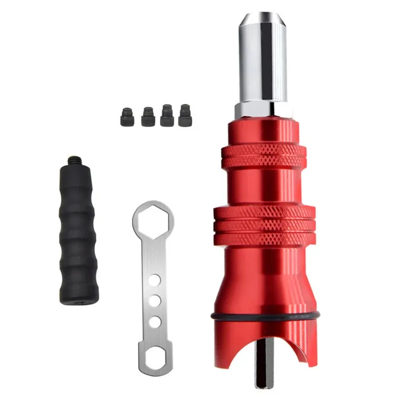 Electric Rivet Adapter 2.4mm-3.2mm-4.0mm-4.8mm Home Core Blind Rivet  Aluminum Alloy Riveting Tools, Cordless Rivet