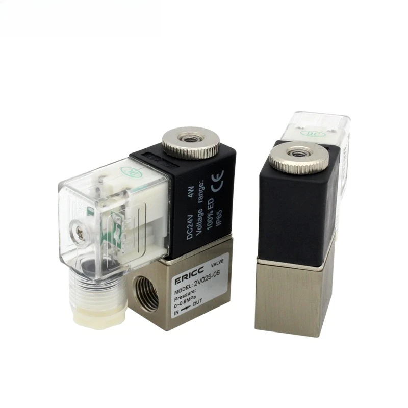 

NEW 2V025-08 Normally Open 12V 24V 220V 1/4" BSP 2 Way 2 Position Air Solenoid Valve 2V025-08 Pneumatic Control Valve