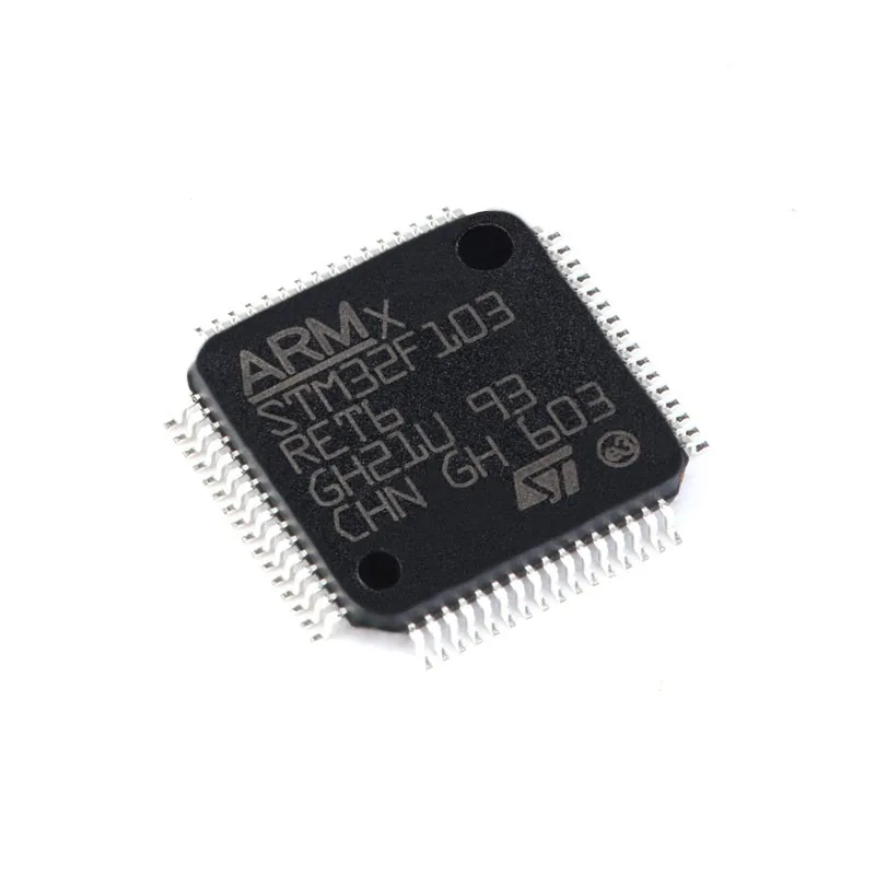 ST STM32F103RET6, LQFP‑64 Package, ARM Cortex‑M3 Core 32‑Bit Microcontroller MCU Chip