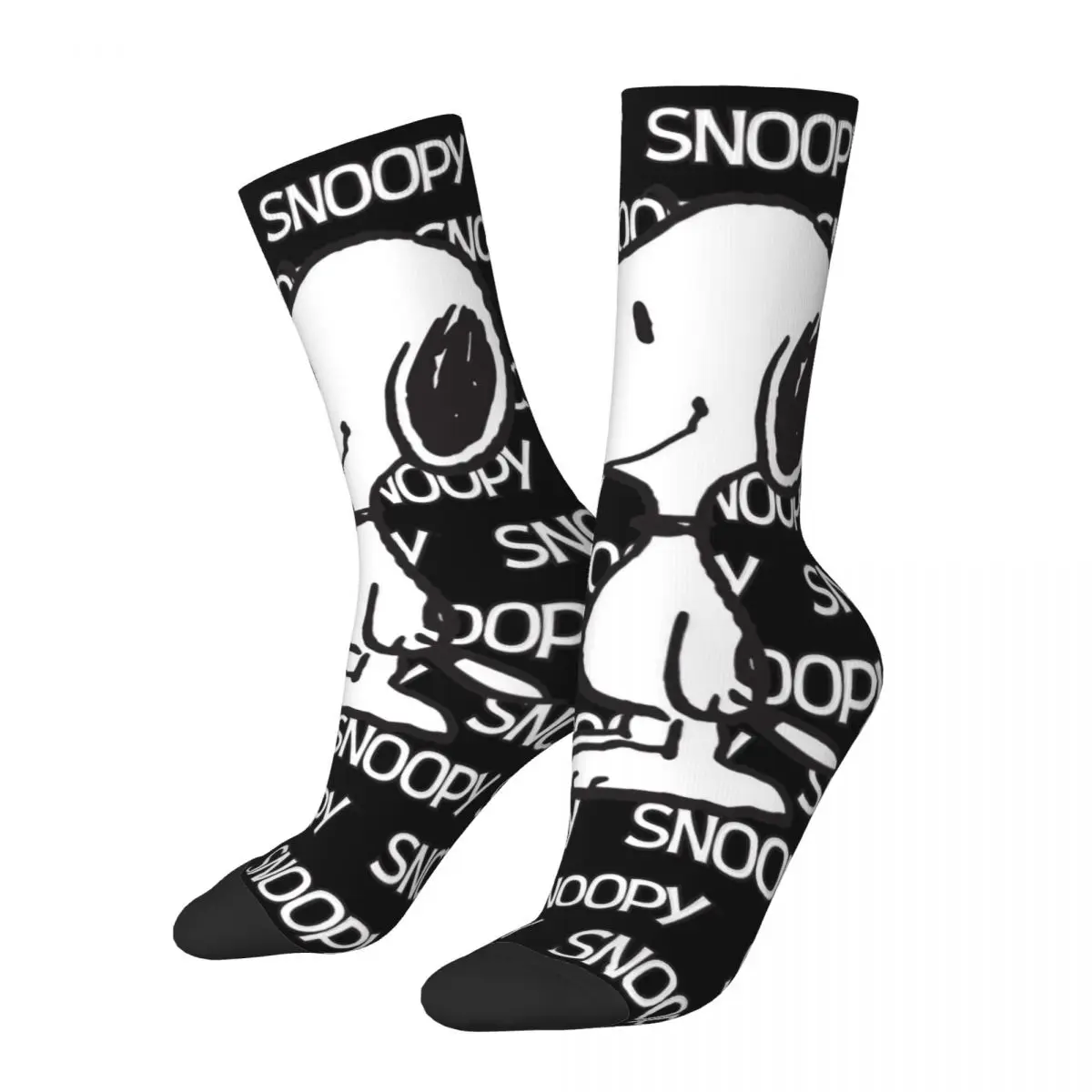 Snoopy Cartoon Peanuts Comic Design Socks Accessories for Unisex Sweat Absorbing Printing Socks