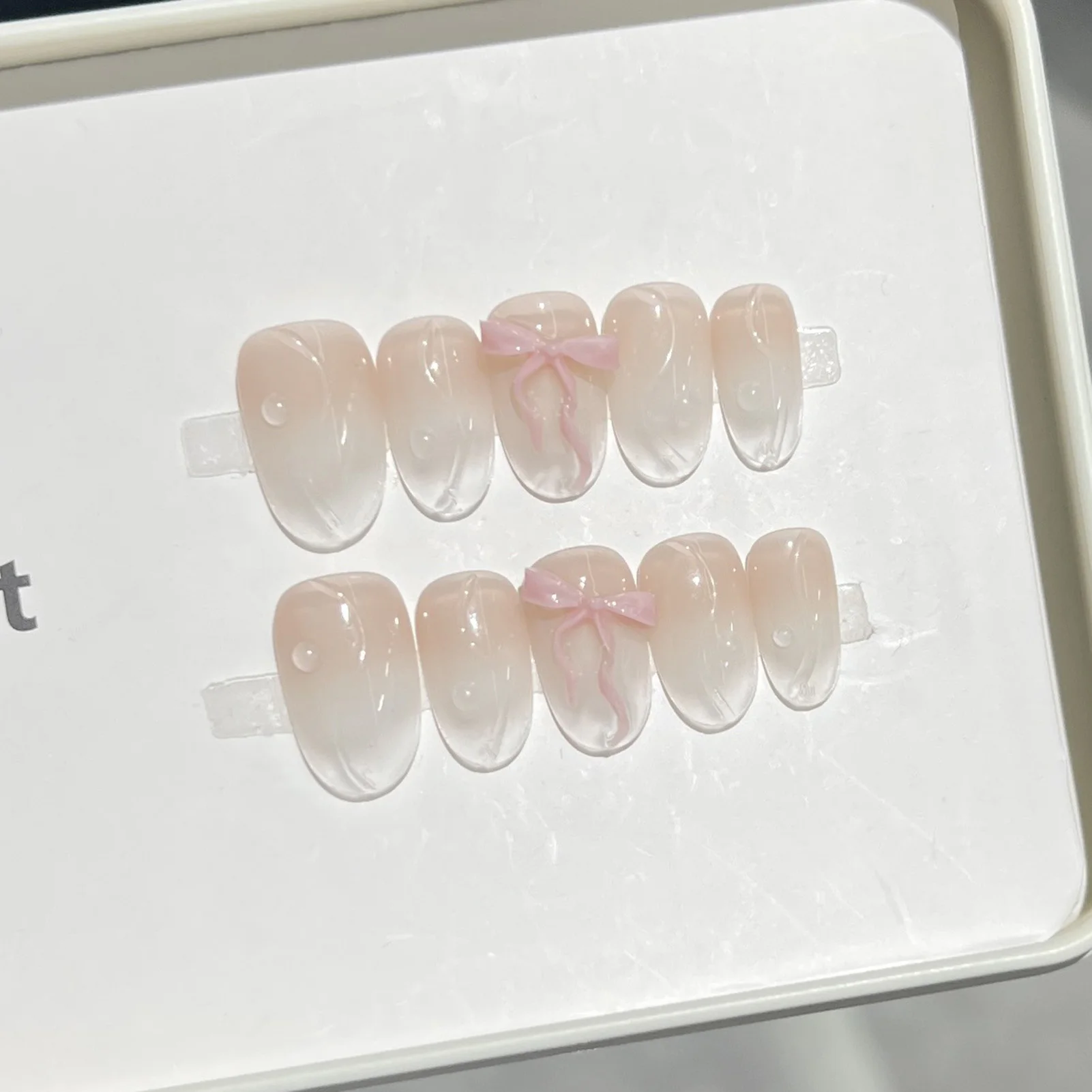 10 個アーモンド偽爪スターグリッター付け爪手作りラインストーン人工爪女性パーティー結婚式サロン装飾