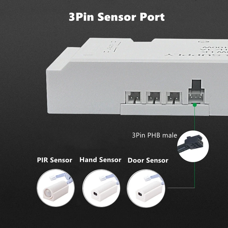 AC110V-220V to DC12V Lighting Transformer DuPont Port Driver 3 Pin Hand Door Sensor LED Cabinet Light Power Supply 18W 24W 36W