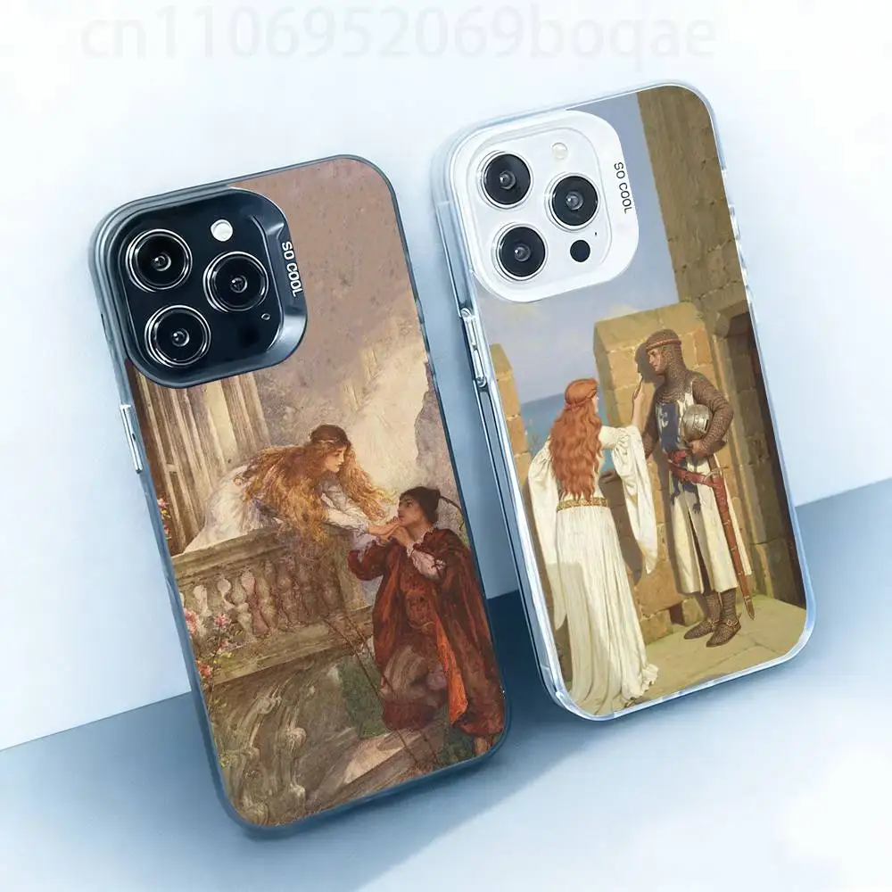 

The A-Accolade Knight and Princess Case for iPhone17 16 15 14 13 12 11 Pro Max Plus Air X XS Max Hard Shockproof Bumper Cover