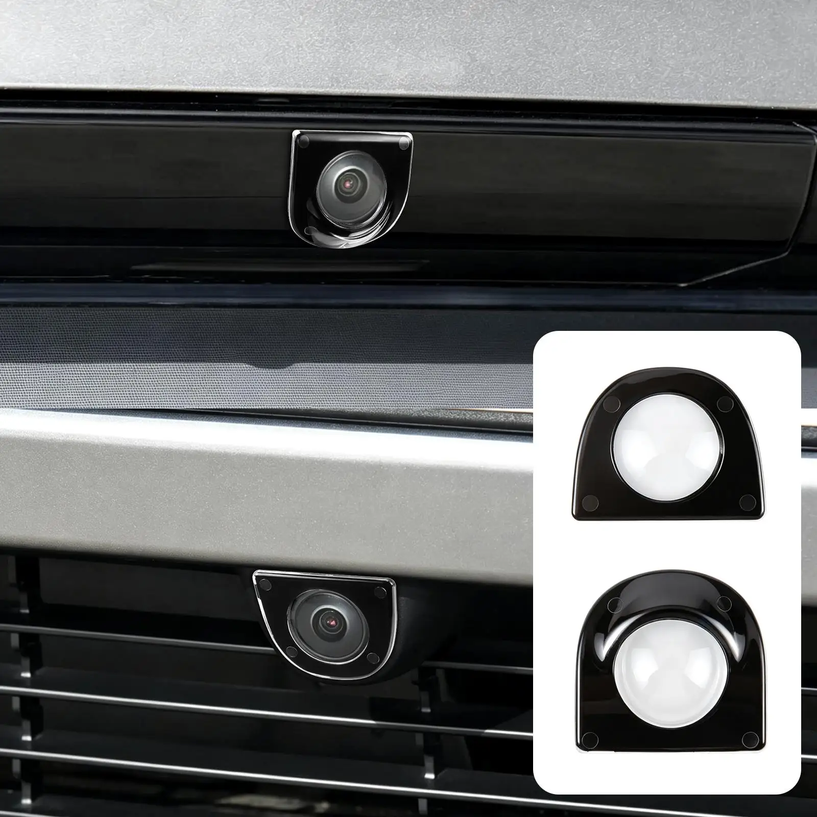 2PC/set Front and Rear Camera Lens Guard PC Protective Cover For Tesla Model Y Juniper / Model Y L 2025-2026, Autopilot and FSD