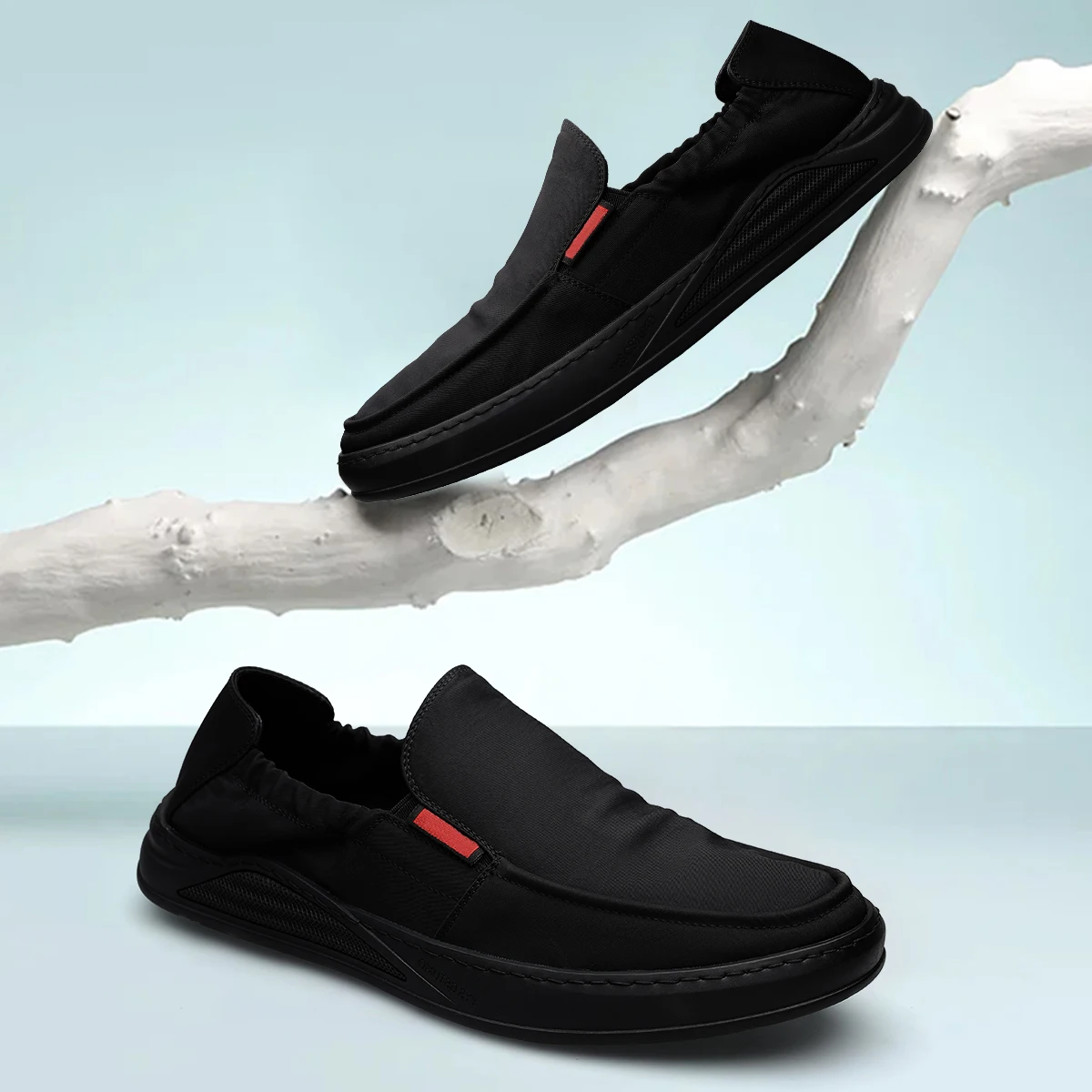 

New quick-dry cloth one pedal loafers driving breathable ice silk casual shoes GD8981