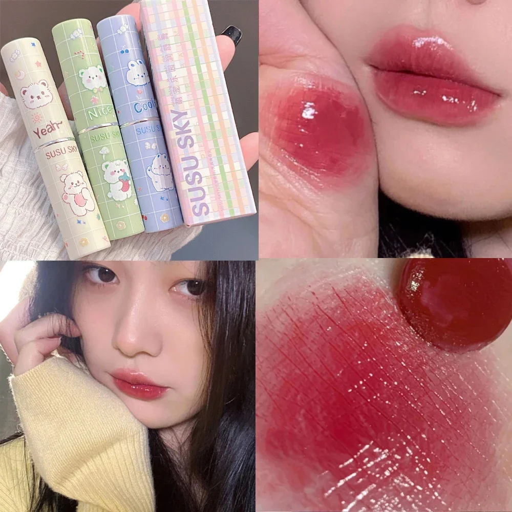 6 Colors Colored Lip Balm Waterproof Lasting Moisturizing Lipstick Nourishing Lips Stick Sexy Red Lip Tint Cute Makeup Cosmetics