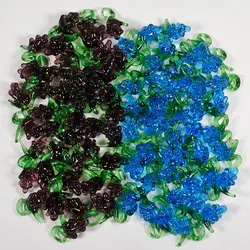 12pcs/Lot Glass 3D High-Quality Fruit Series Grape Strawberry Pendant Jewelry Making Charm Diy Earrings Personality Accessories