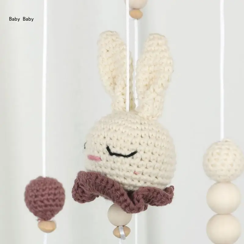 เตียงแขวนของเล่น Babys Rattle ของเล่นสำหรับทารกแรกเกิดไม้เปลมือถือของเล่นสำหรับทารก Q81A