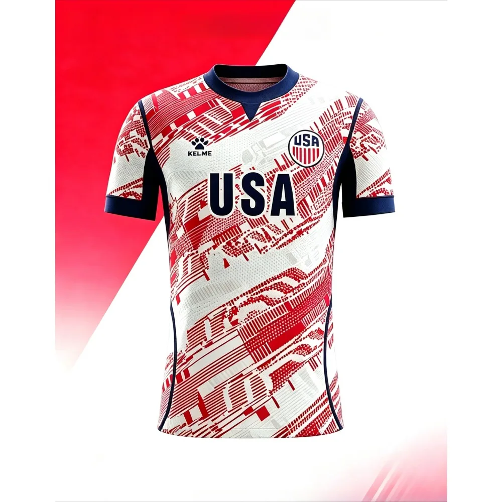 KELME Spain Original Men’s Quick-Dry Short-Sleeve T-Shirt – Same Fabric As Professional Teams, Non-Stuffy for Summer Sports