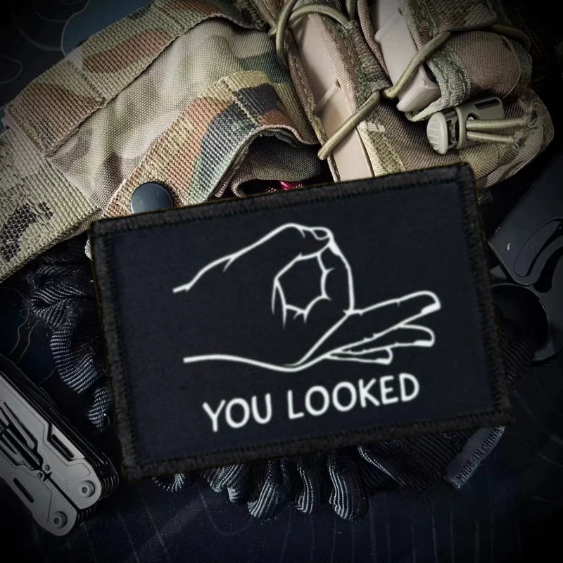 

You Looked OK Morale Tactical Patches on Clothes Printed Hook&Loop Patch Military Flag Badge Armband Backpack Stickers