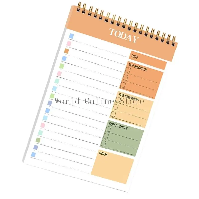 Twin Wire Binding Planer Notebook 104 Seiten 5.5x8.66inch Portable Journal Daily Planer Schreiben Notizbilder für die Planung