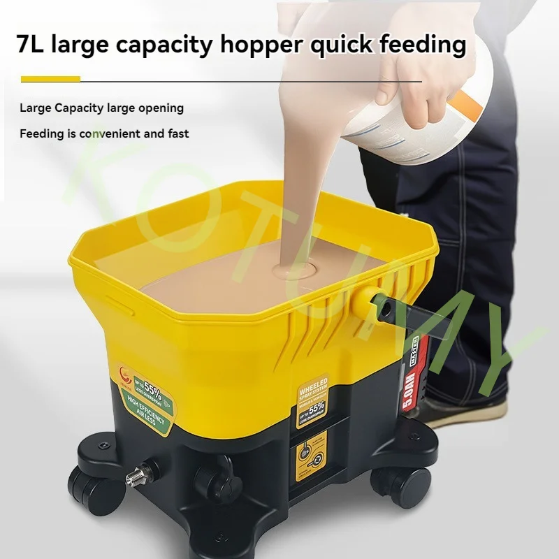 500W Lithium Ion Paint Sprayer Electric Wheel Spray Machine Home Interior Outdoor Pneumatic Airless Spraying Machine