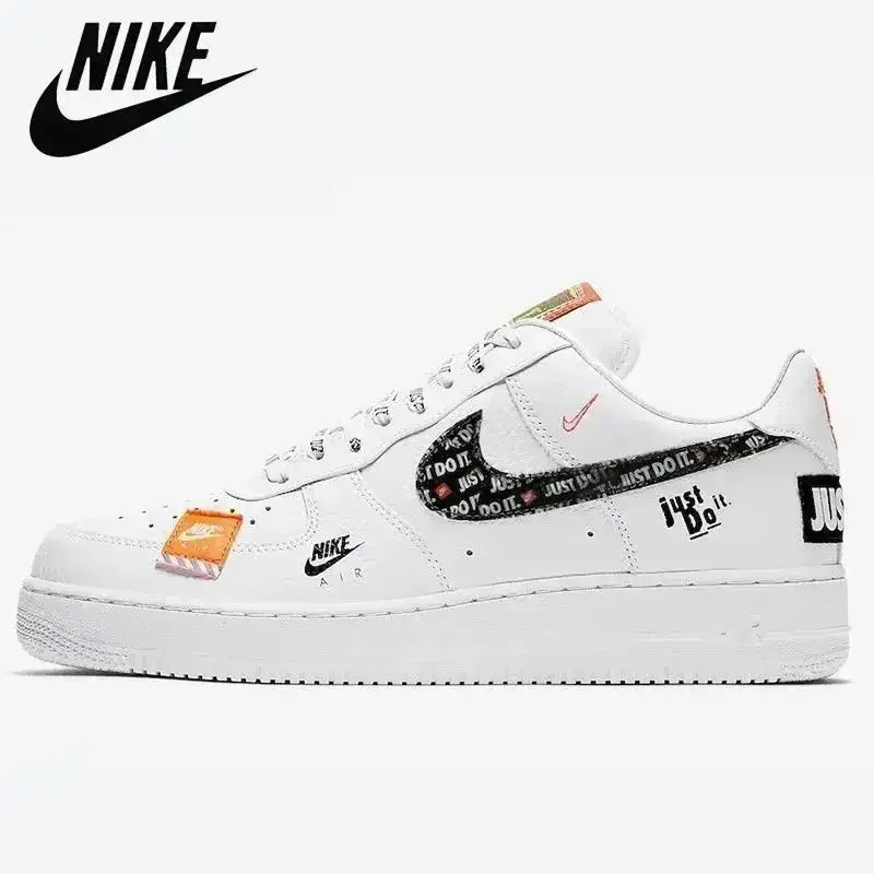 Nike Air Force 1 White Genuine Leather Men's Shoes Men's Casual Shoes Fashion Sneakers Wild Mens Flat Shoes Non-slip Board Shoe