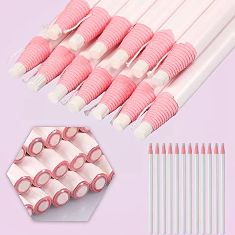 48 Pcs White Chalk Pencils White Sewing Mark Pencil Fabric White Chalk Markers Industrial