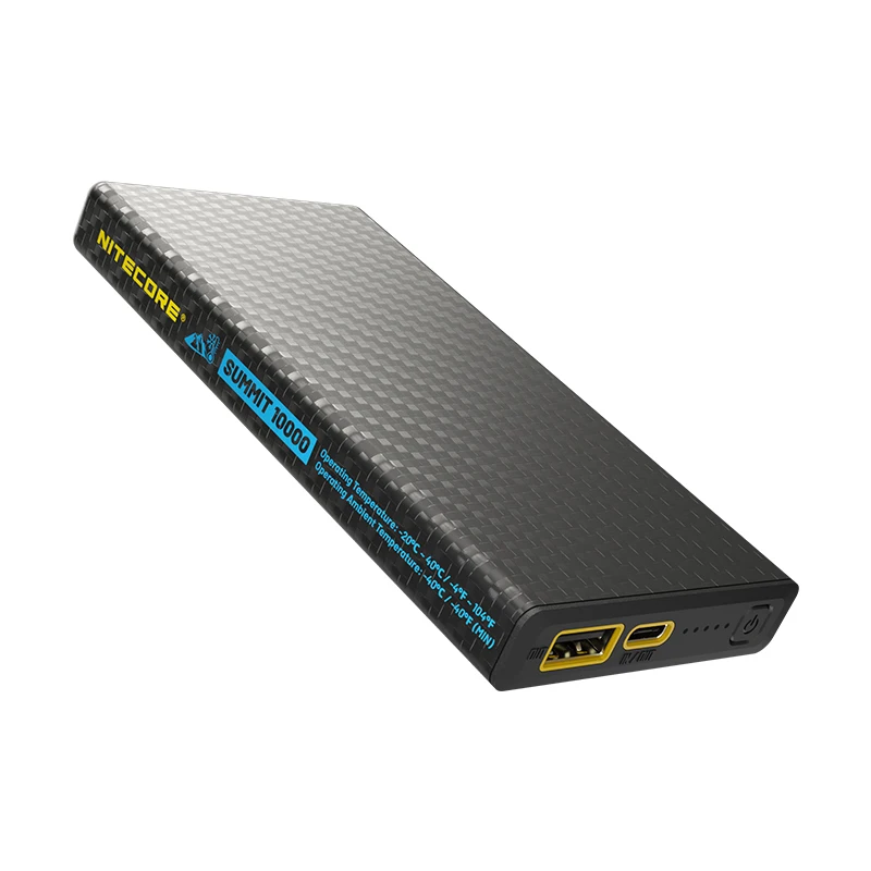 NITECORE SUMMIT10000mah Power Bank Dual Charging Modes IP5X Mobile Charger Ultra Lightweight Quick-Charge 18W power bank