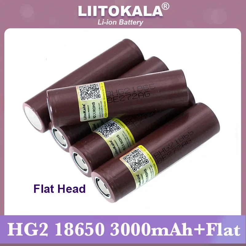 Liitokala 100% New HG2 18650 3000mAh Rechargeable battery 18650HG2 3.6V discharge 20A Max 35A Power batteries