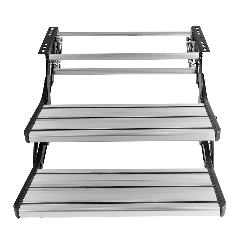 

RV Manual Foldable Double Step Aluminum Alloy 2 Step Ladder For Camper Trailer Motorhome