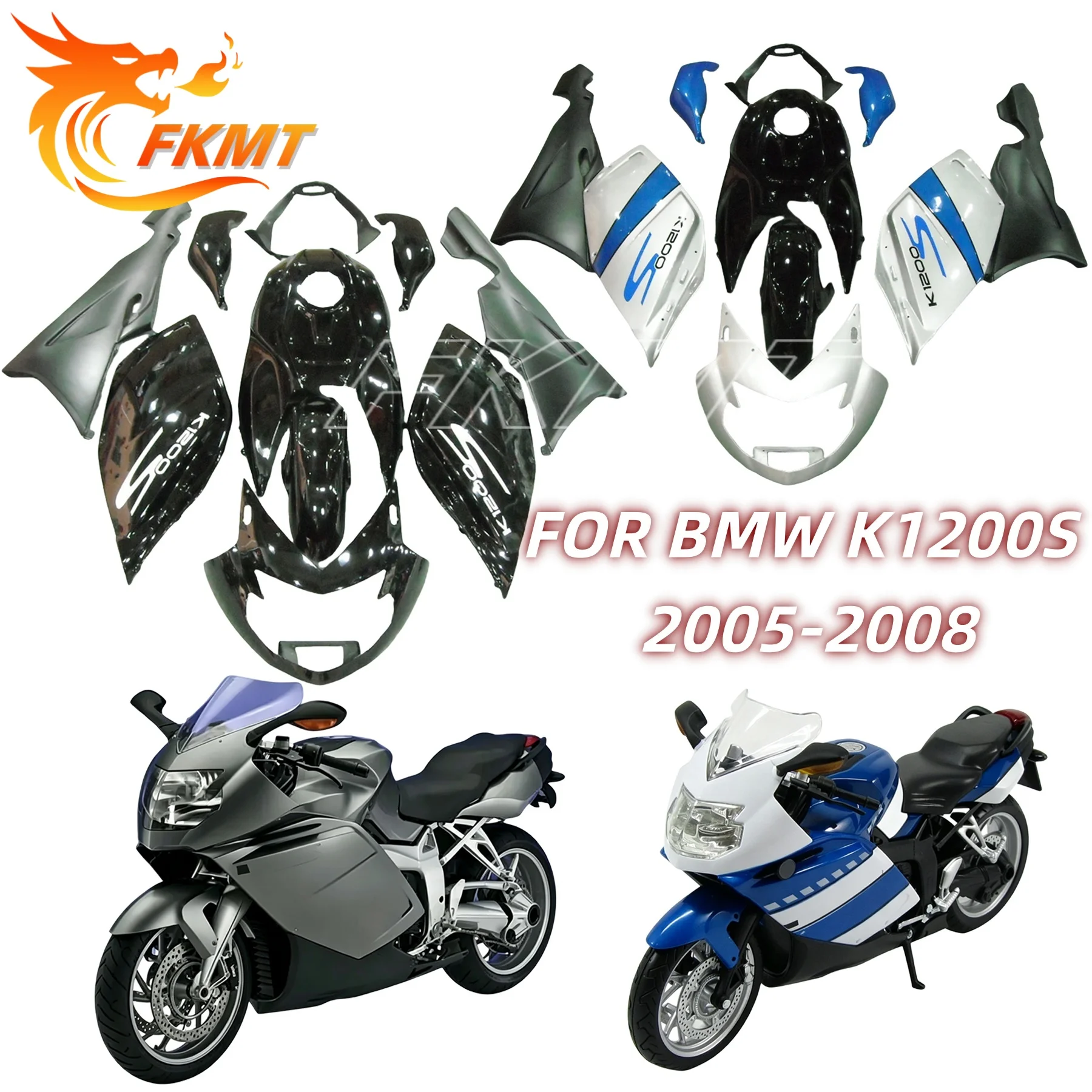 For BMW K1200S 2005 2006 2007 2008 Fairings K 1200S 05 06 07 08 Refitting Motorcycle Customized Fairing Ki