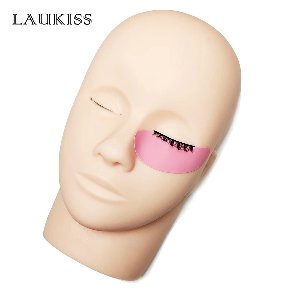 Lash Mannequin Head Flat Head Doll Head Manakin Eyelids For Lash Practice Eyelash Mannequin Doll Face Head Silicone Tool LAUKISS