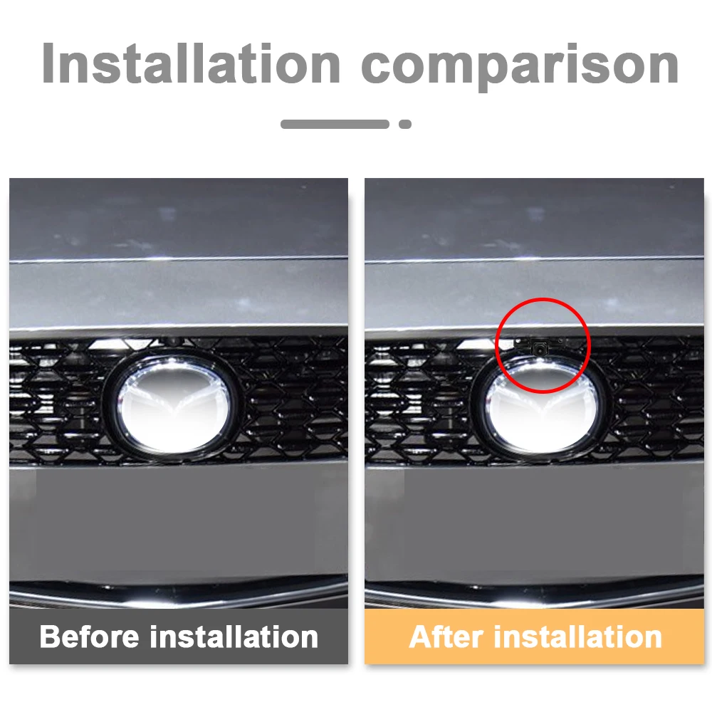 Carsanbo AHD 150° Car Front View Camera for Mazda 2021/2022 Mazda 3 Axela Night Vision Vehicle Front Camera Fisheye Waterproof - Image 2