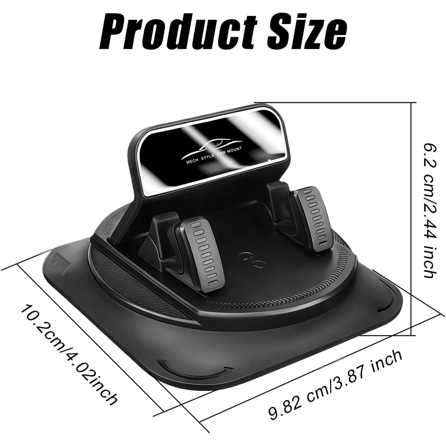 

360 Degree Rotatable Car Phone Holder Dashboard Suction Mount Adjustable Vertical Horizontal Stand For Smartphones
