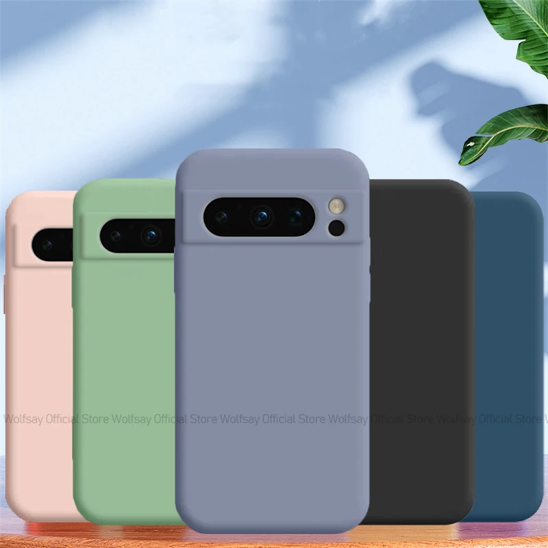 For Google Pixel 8 Pro Case Google Pixel 6A 7A 6 7 8 Pro Cover Shockproof Liquid Silicone Phone Back Cover Google Pixel 8 Pro