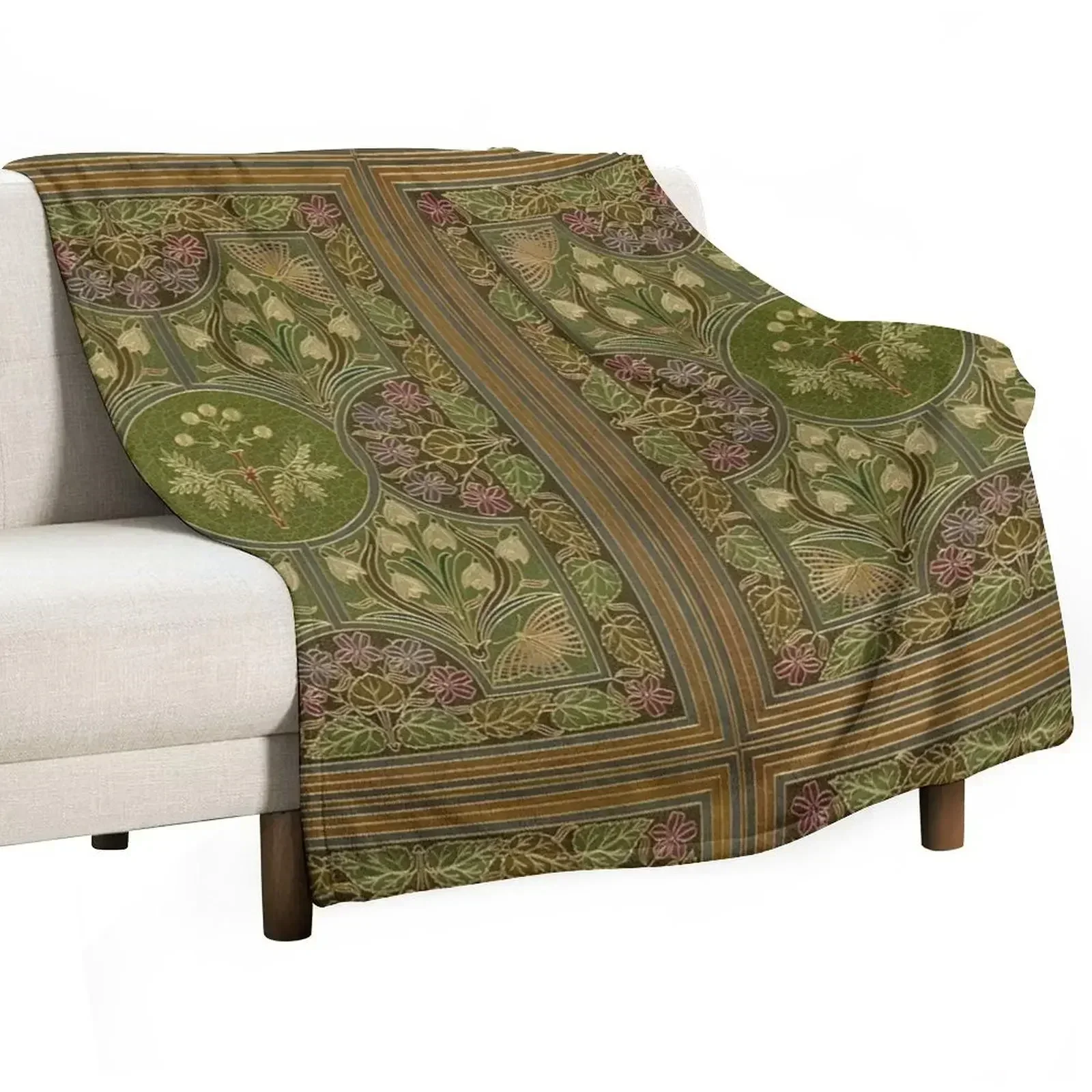 Stunning Art Nouveau Pattern! Throw Blanket Nap Moving Beach Thins Shaggy Furry Blankets